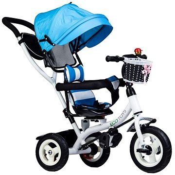 

ECOTOYS tříkolka se střechou a vodící tyčí, modrá