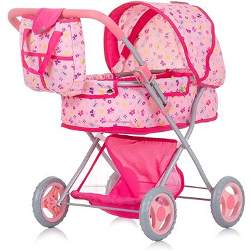 

CHIPOLINO Hluboký kočárek pro panenky Dora Butterflies