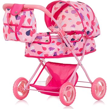

CHIPOLINO Hluboký kočárek pro panenky Dora Hearts