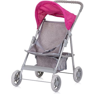 

CHIPOLINO Sportovní kočárek pro panenky Alice Grey/Pink linen