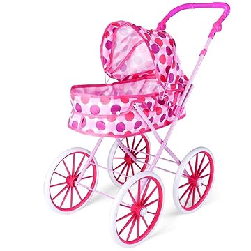 

Mamido Kočárek růžový s puntíky