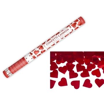 

Párty konfety 60 cm - červené srdce - svatba / valentýn