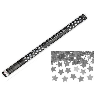 

Párty konfety 80 cm - stříbrné metalické hvězdičky - silvestr
