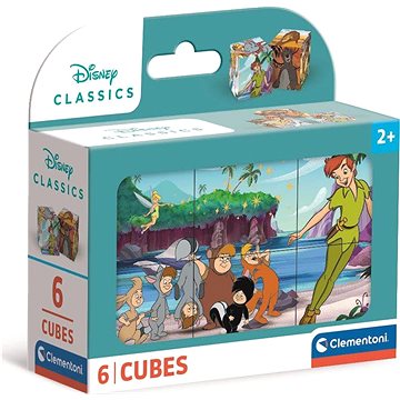 

CLEMENTONI Obrázkové kostky Disney pohádky, 6 kostek