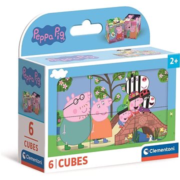 

CLEMENTONI Obrázkové kostky Prasátko Peppa, 6 kostek