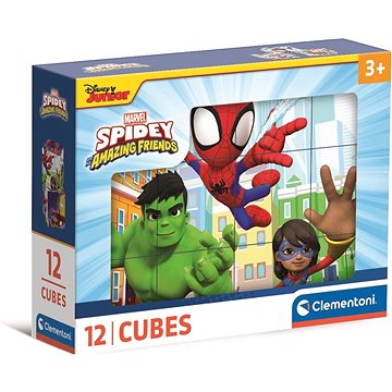 

CLEMENTONI Obrázkové kostky Spidey a jeho úžasní přátelé, 12 kostek