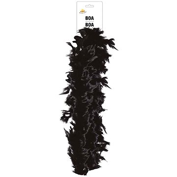 

Guirca Boa černé s peřím - charlestone - 180 cm