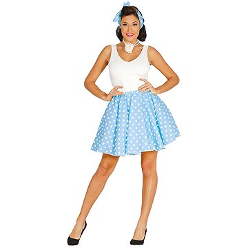 

GUIRCA Dámská pin up sada - sukně a šátek, modrá