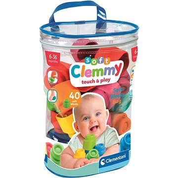 

Clementoni Soft Clemmy Sada 40 měkkých kostek v plastové tašce