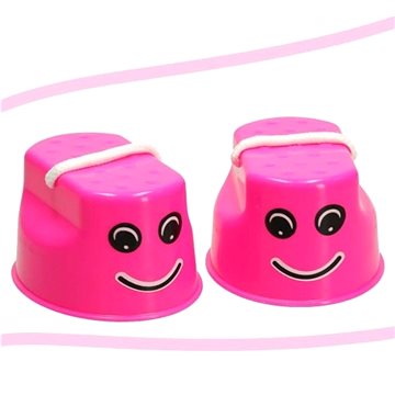 

KIK KX7532 Dětské chůdy plast 10 × 5,5 × 6 cm 2 ks růžové