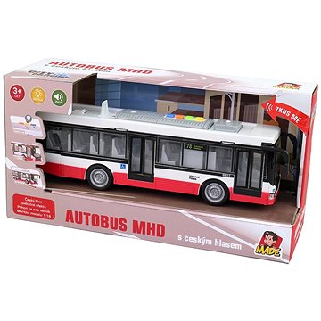 

MaDe Autobus na setrvačník, hlásí zastávky, 26 × 10,5 × 16,5 cm