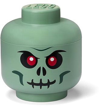 

LEGO úložná hlava (vel. L) - zelený kostlivec