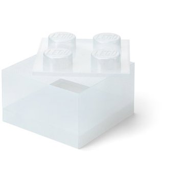 

LEGO úložný box s víkem, třpytivě průhledný