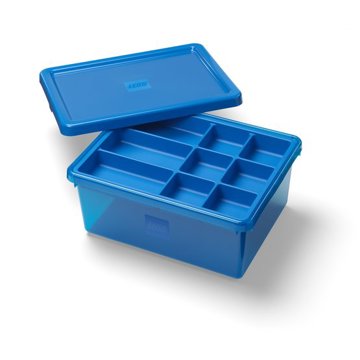

LEGO úložný box s organizérem, modrý