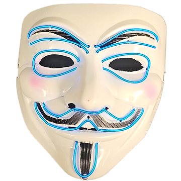 Leventi LED světelná Karnevalová maska Vendeta - Anonymous