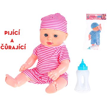 

Miminko vysoké 29 cm, pijící a čůrající, s lahvičkou