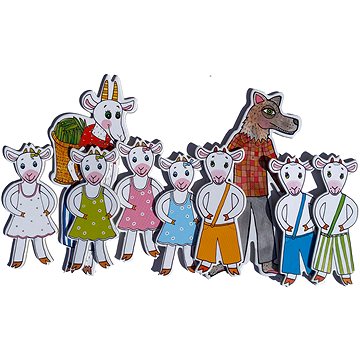 

Marionetino Vlk a kůzlátka - loutky 9 ks