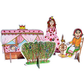 

Marionetino Šípková Růženka - loutky 2 ks, postýlka, keř
