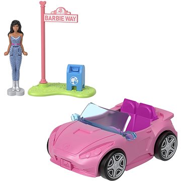 

Barbie Mini BarbieLand dopravní prostředky - Kabriolet a panenka