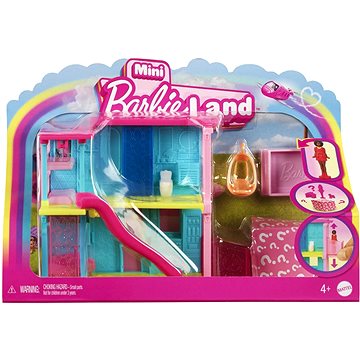 

Barbie Mini BarbieLand domeček - Modrý dům s doplňky a panenkou