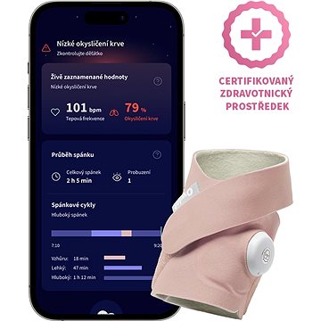 

Owlet Dream Sock 0-18 měsíců (Matně růžová)