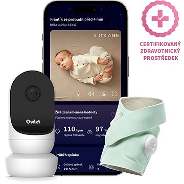 

Owlet Dream Sock 0-18 měsíců (Zelená) a kamera Owlet Cam 2