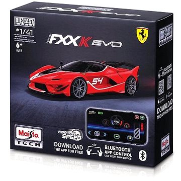 

Maisto Die-Cast Metal se světly 1:41, Ferrari FXX-K EVO červené, 2,4 GHz, USB, XTR