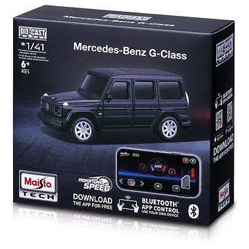 

Maisto Die-Cast Metal se světly 1:41, Mercedes-Benz G-Class černé, 2,4 GHz, USB, XTR