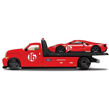 

Maisto Flatbed 2022 Ford GT Heritage Edition červený s číslem 16