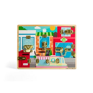 

Bigjigs Toys Motorická deska západky a zámky