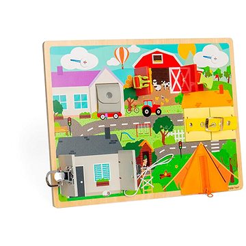 

Bigjigs Toys Motorická deska každodenních dovedností