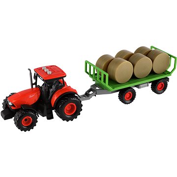 

Teddies Traktor Zetor s vlekem a balíky na setrvačník