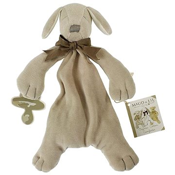 

Maud N Lil Mazlík Pejsek s úchytem na dudlík hnědošedý