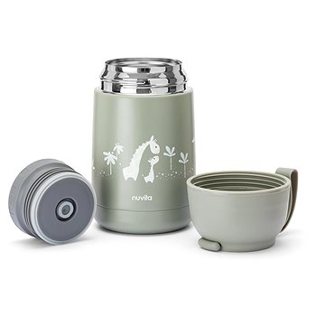 

Nuvita Termoska s silikonovým držákem Sage Green 620 ml