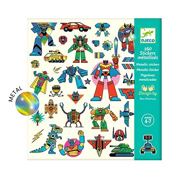 

Djeco Samolepky Metalické - roboti