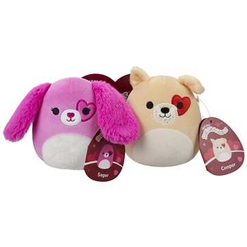 

Squishmallows 1+1 Růžový a světlý pes Sager a Cooper