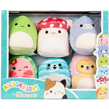 

Squishmallows Micromallows 6Pack Lev, Dinosaur, Kvajáva, Hříbek, Drak, Tuleň
