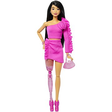 

Barbie deluxe modelka s šaty s růží