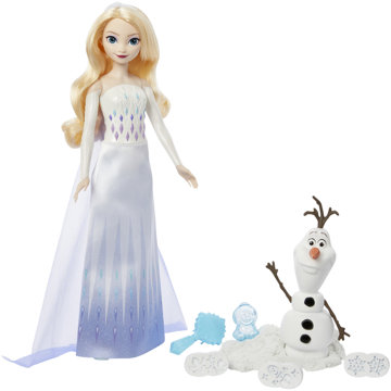 

Frozen Elsa a Olaf - tvarovatelný písek "sníh" s razítkem