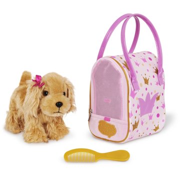 

Pejsek hnědý v kabelce Pink Crown Glam Bag