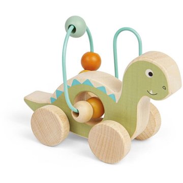 

Bigjigs Toys Diplodokus na kolečkách s korálky