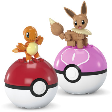 

Mega Pokémon Pokéball Eevee & Charmander