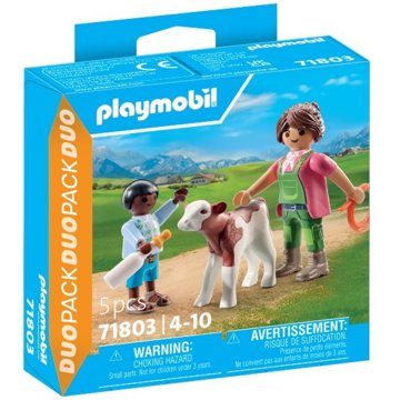 

Playmobil 71803 DuoPack Farmářka s dítětem a telátkem
