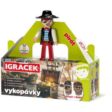 

Efko Igráček Pirát s vykopávkami lebek Silvera a Kidda