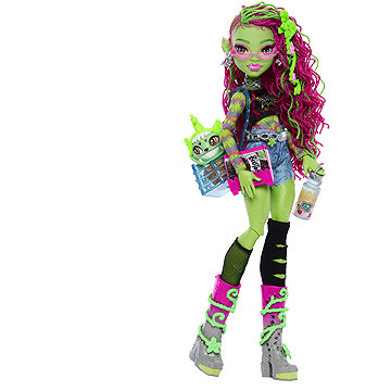 Monster High monsterka Venus, mazlíček a doplňky