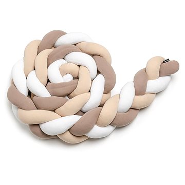 

T-tomi Pletený mantinel 180 cm, white + beige + mocca