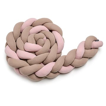 

T-tomi Pletený mantinel 220 cm, pink + mocca