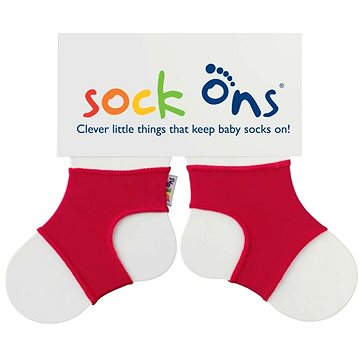 

Sock Ons Návleky na dětské ponožky, Bright Red 0-6 m
