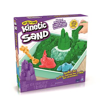 

Kinetic Sand Krabice tekutého písku s podložkou Zelená