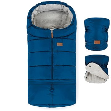 

Petite&Mars Set zimní fusak Jibot 3v1 + rukavice na kočárek Jasie Ocean Blue